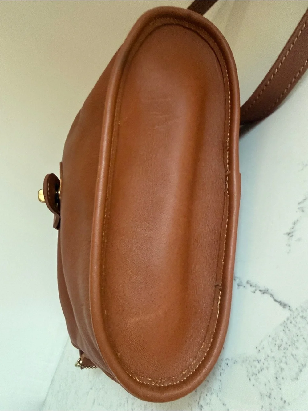 Vintage Coach Nottingham Brown Leather Binocular Crossbody Bag